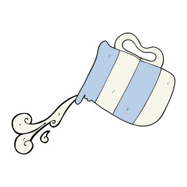 çizgi film dökülen süt kabı