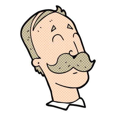 çizgi film yaşlanma adam bıyıklı