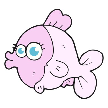 komik karikatür balık iri güzel gözlü