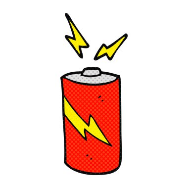 serbest çizilmiş karikatür pil