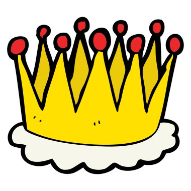 serbest çizilmiş karikatür taç