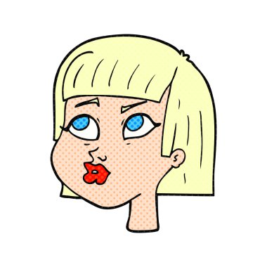 çizgi film kadın yüzü