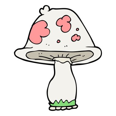 serbest çizilmiş karikatür mantar