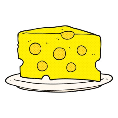 serbest çizilmiş karikatür peynir