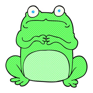 karikatür gergin kurbağa