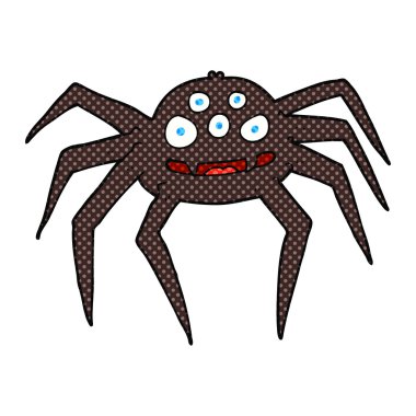 serbest çizilmiş karikatür örümcek