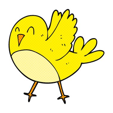 serbest çizilmiş karikatür kuş