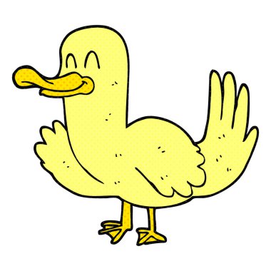 serbest çizilmiş karikatür ördek