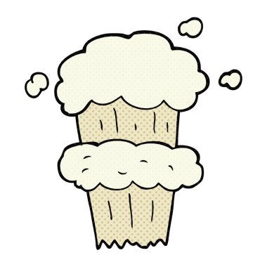 karikatür duman patlama