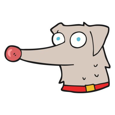 karikatür köpek tasması var