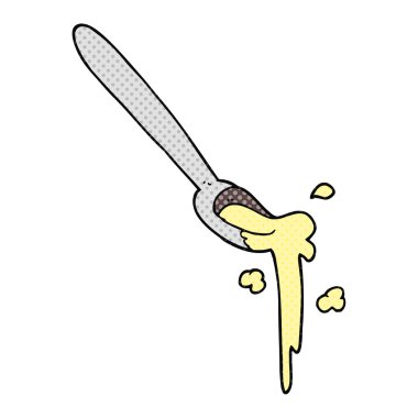 serbest çizilmiş karikatür kaşık