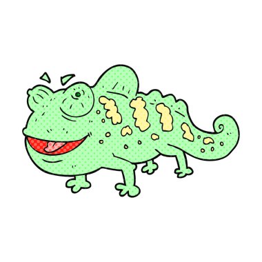 Serbest çizim karikatür bukalemunu