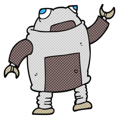 serbest çizilmiş karikatür robot