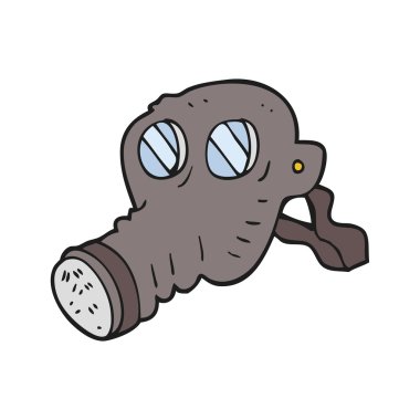 çizgi film gaz maskesi