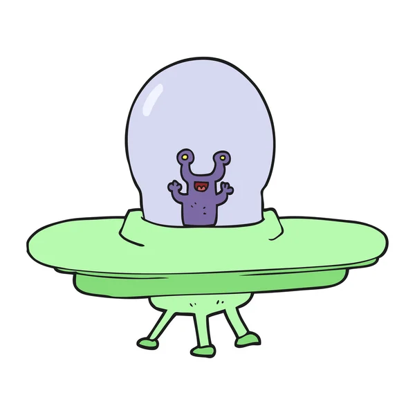 Cartoon alien ruimteschip — Stockvector