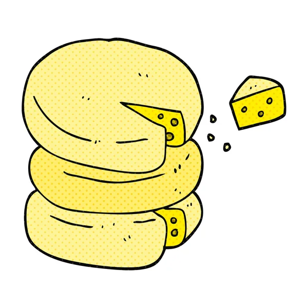 Rueda de queso de dibujos animados — Vector de stock