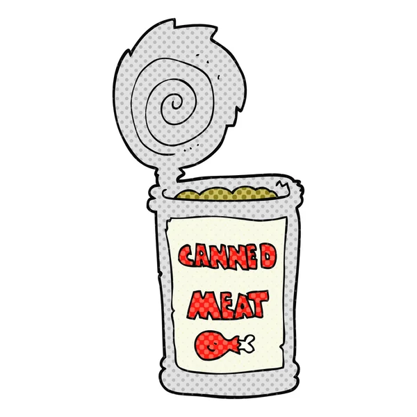 Carne enlatada de dibujos animados — Vector de stock