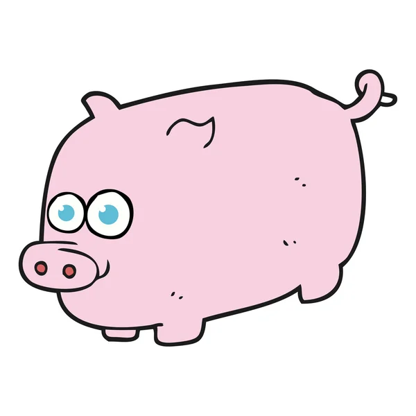 Freehand drawn cartoon pig — Stock Vector