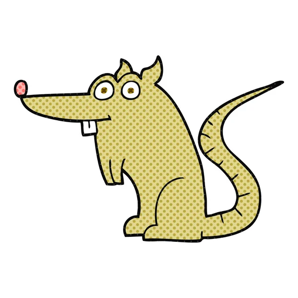 FreeHand getekende cartoon rat — Stockvector