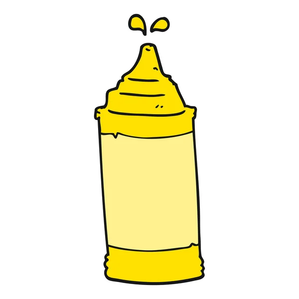 Kreslený hořčice láhev — Stockový vektor