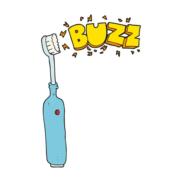Γελοιογραφία ηλεκτρική οδοντόβουρτσα — Διανυσματικό Αρχείο