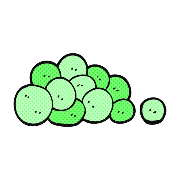 写意画的卡通豌豆 — 图库矢量图片