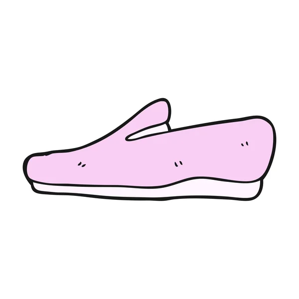 Pantoufle dessin animé à main levée — Image vectorielle