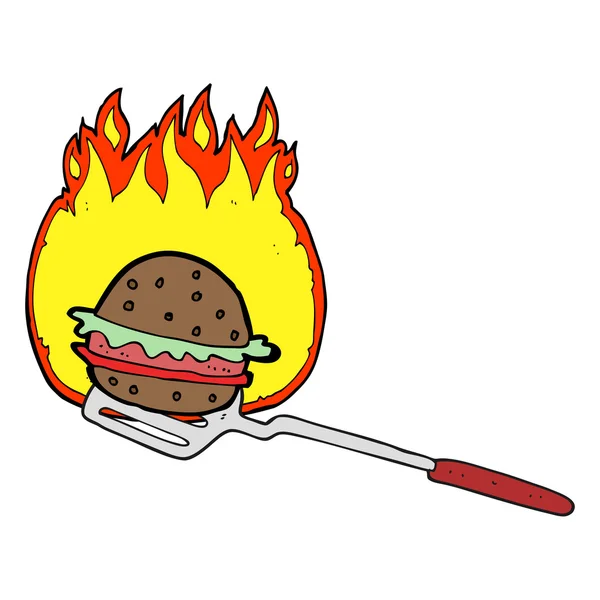 Cartoon koken Hamburger — Stockvector