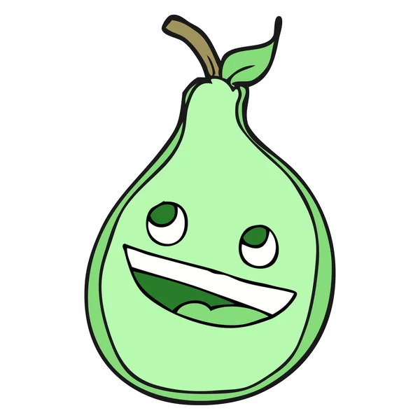 Freehand drawn cartoon pear — Stock Vector