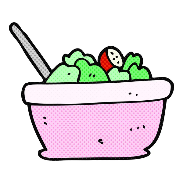 FreeHand getekende cartoon salade — Stockvector