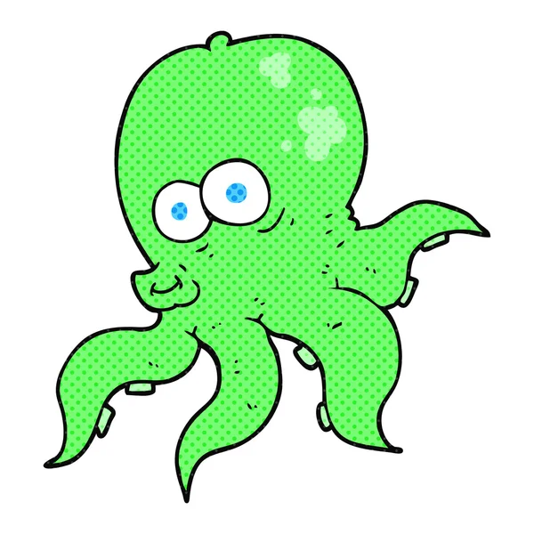 Freehand drawn cartoon octopus — Stock Vector