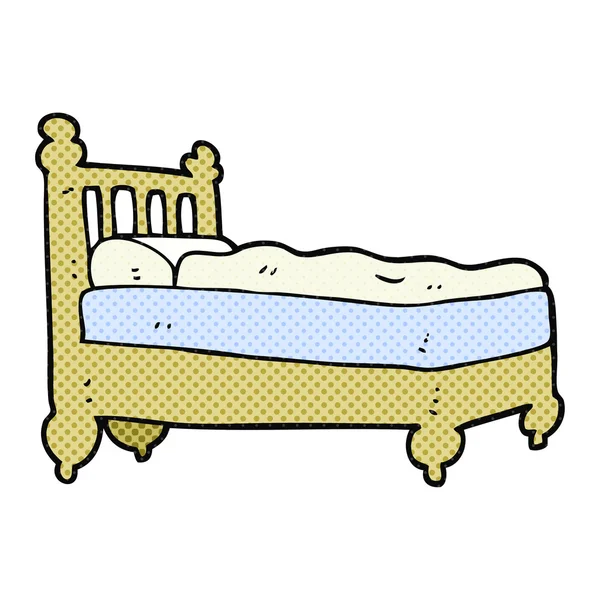 Vrij hand getrokken cartoon bed — Stockvector