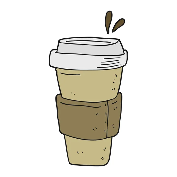 Cartoon koffie beker — Stockvector