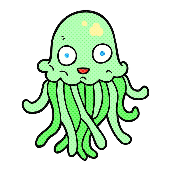 Freehand drawn cartoon octopus — Stock Vector