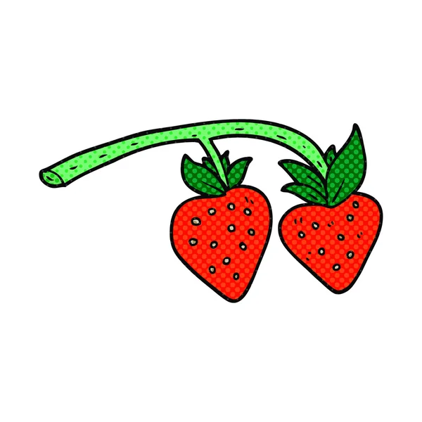 Fresas dibujadas a mano alzada — Archivo Imágenes Vectoriales