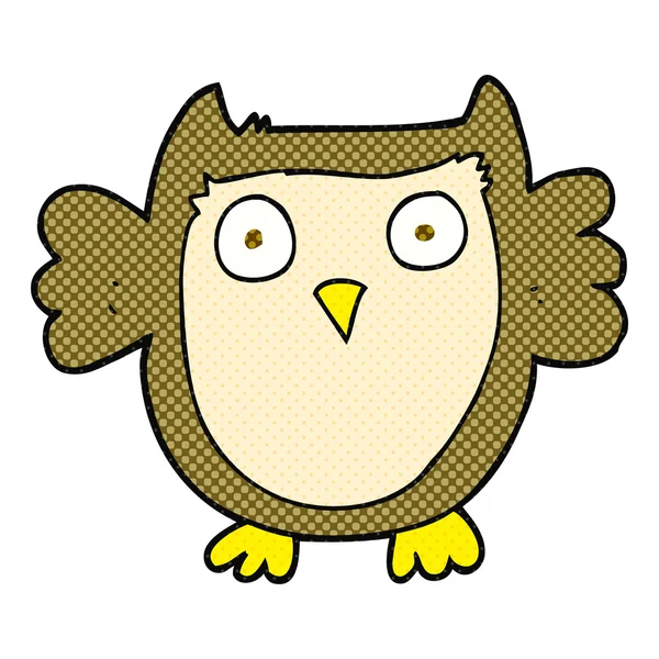 Freehand drawn cartoon owl — Stock Vector