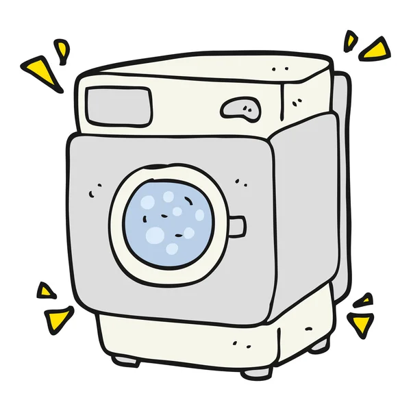 Γελοιογραφία γουργουρητό πλυντήριο ρούχων — Διανυσματικό Αρχείο
