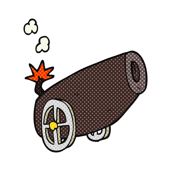 Freihand gezeichnete Cartoon-Kanone — Stockvektor