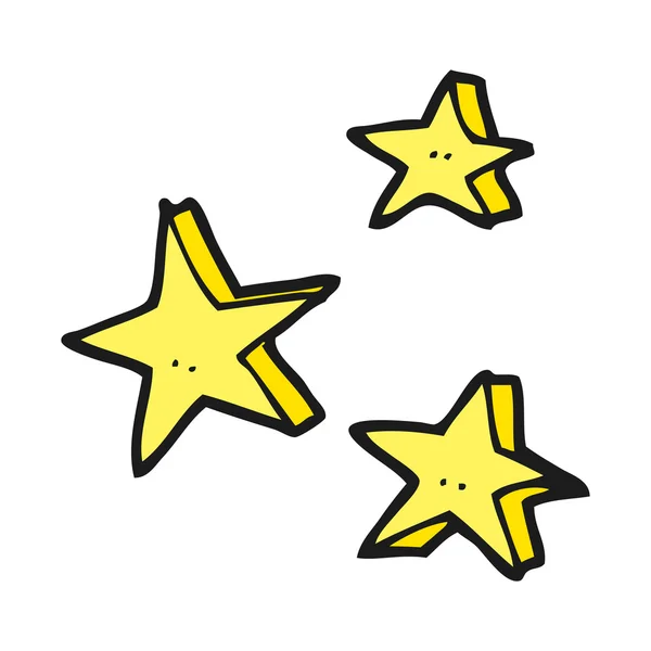 Cartoon decorative doodle stars — Stock Vector