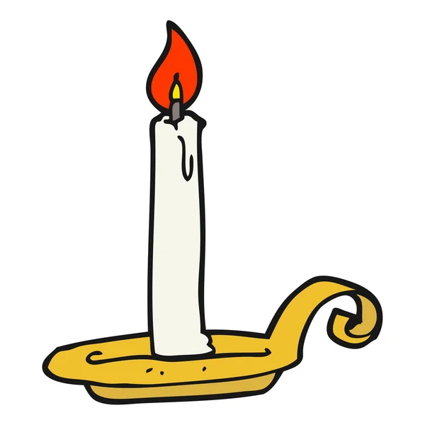 Hořela svíčka kreslený — Stockový vektor