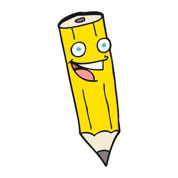 Kreskówka szczęśliwy ołówek — Wektor stockowy