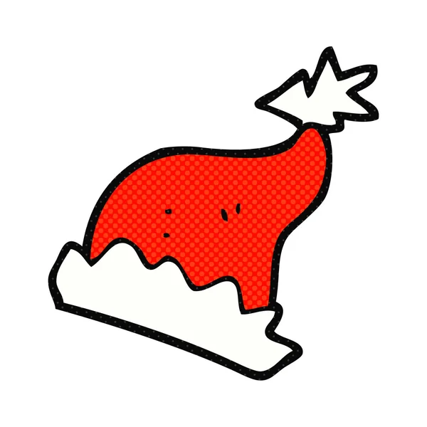 Chapeau santa dessin animé — Image vectorielle