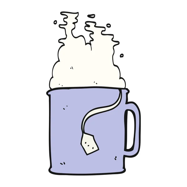 Cartoon mug of tea — Stock Vector