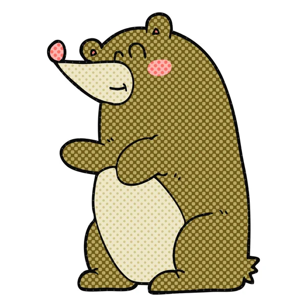Odręczne kreskówce niedźwiedź — Wektor stockowy