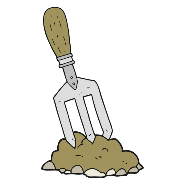 Cartoon tuin vork — Stockvector