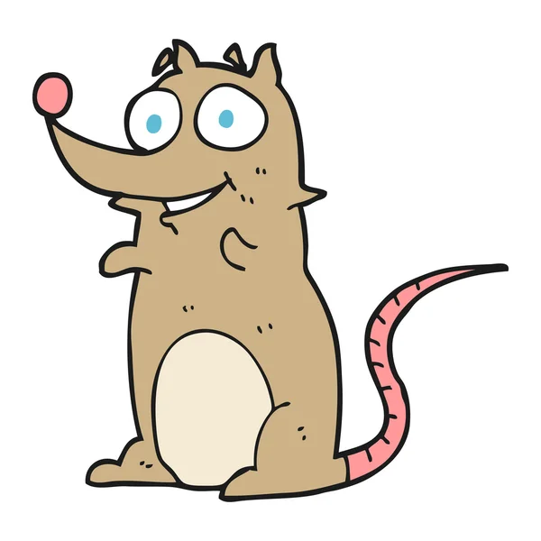 Rato desenho animado desenhado à mão livre — Vetor de Stock