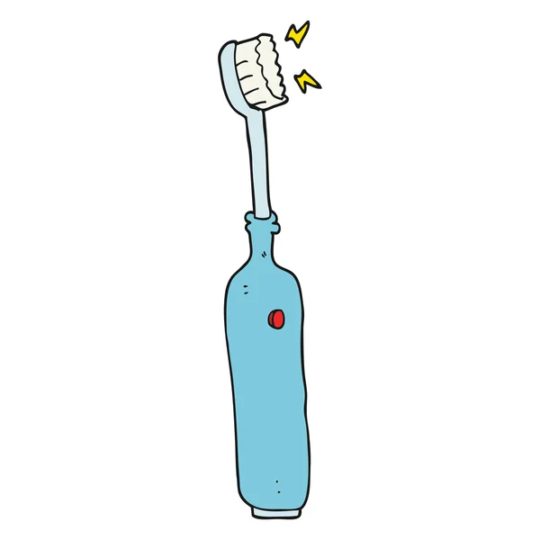 Cepillo de dientes eléctrico de dibujos animados — Vector de stock