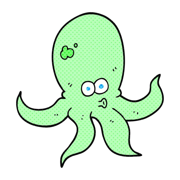 FreeHand getekende cartoon octopus — Stockvector