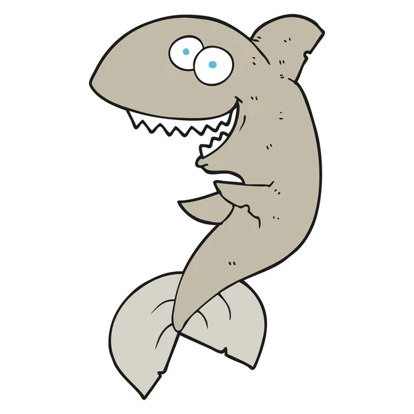 Od ruky kreslené nakreslený žralok — Stockový vektor