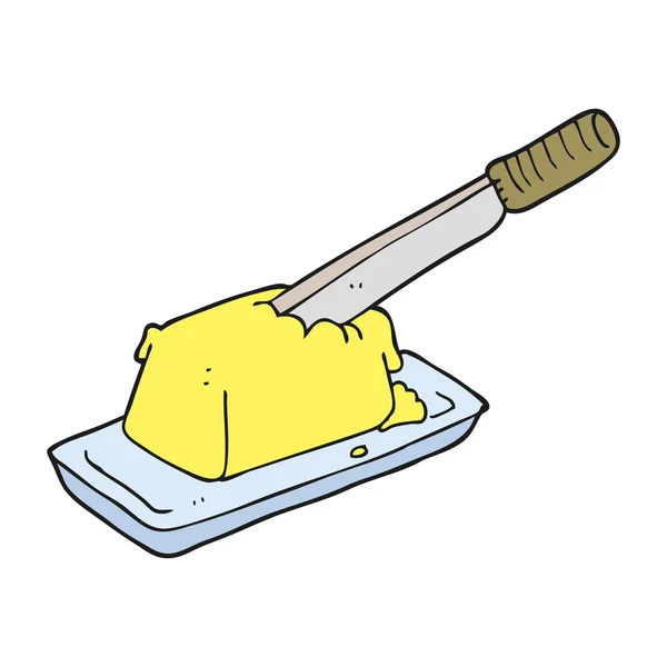 Kreslený nůž v másle — Stockový vektor